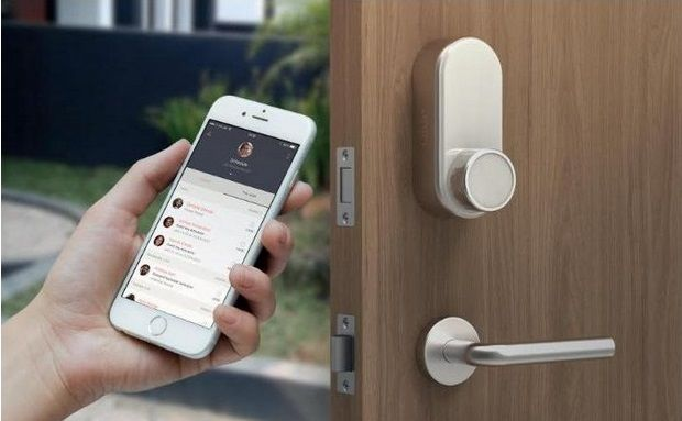 Controlling smart door lock with smartphone app for security