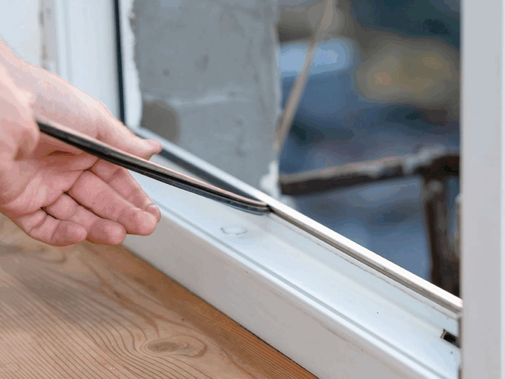 Installing window weather stripping for better insulation and efficiency