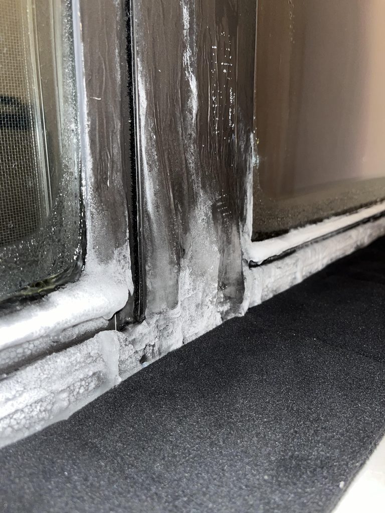 frost forming inside windows